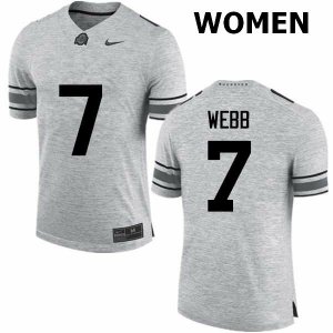 Women's Ohio State Buckeyes #7 Damon Webb Gray Nike NCAA College Football Jersey Restock ZOP5144VT